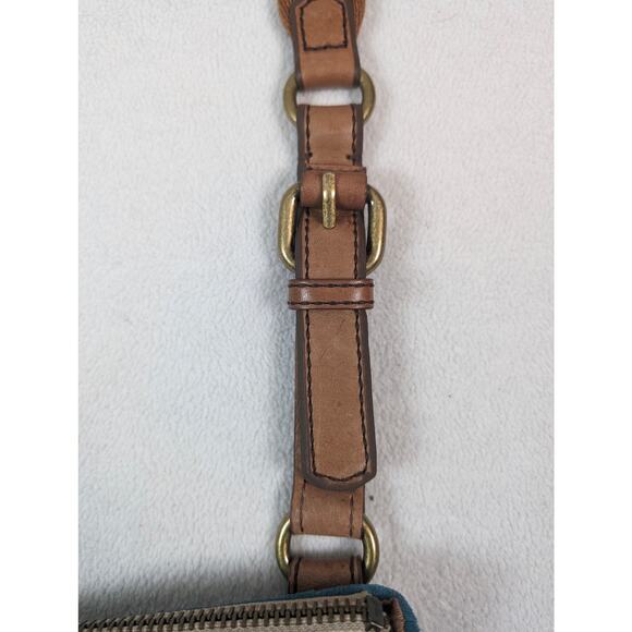 Fossil Multicolor Patchwork Suede‎ Canvas Crossbody Bag - Picture 8 of 10